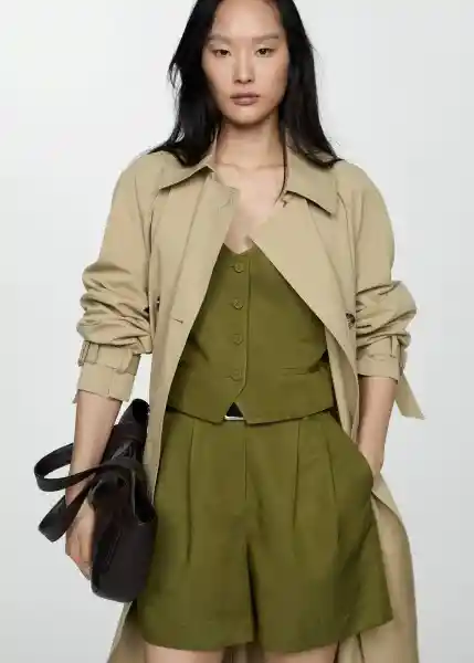 Bermuda Max Khaki Talla L Mujer Mango