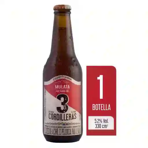 3 Cordilleras Cerveza Artesanal Mulata en Botella