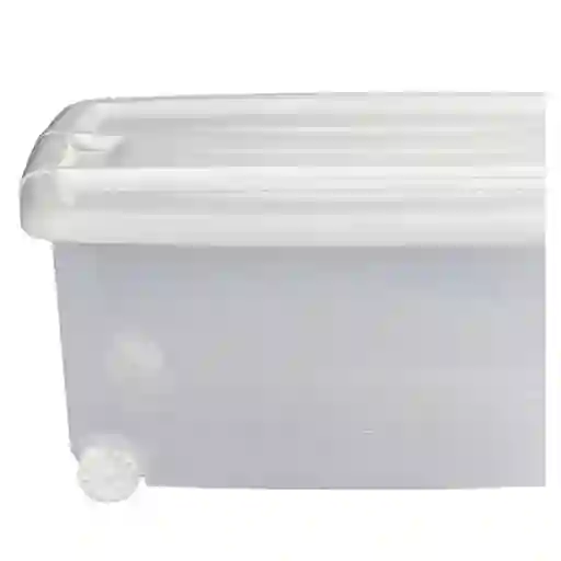 Cotidiana Caja Pl Con Ruedas Transparente T-Color Blanco 61 L