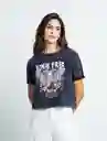 Camiseta Mujer Negro Puro Ultraoscuro Talla S 401F019 Naf Naf