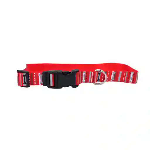 Pet Attire Collar Para Perro Reflectivo Rojo M