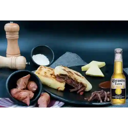 Combo la Churra + Cerveza Coronita Bot. 210ml