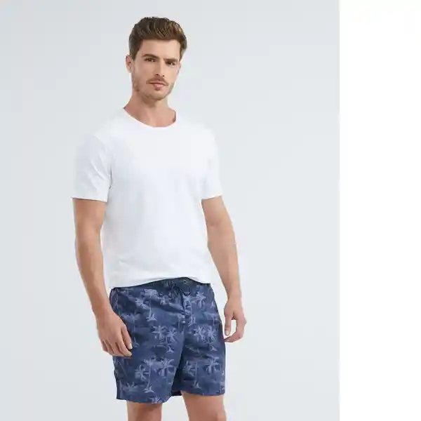 Short Palm Swimwear Hombre Azul Oscuro Talla M Chevignon