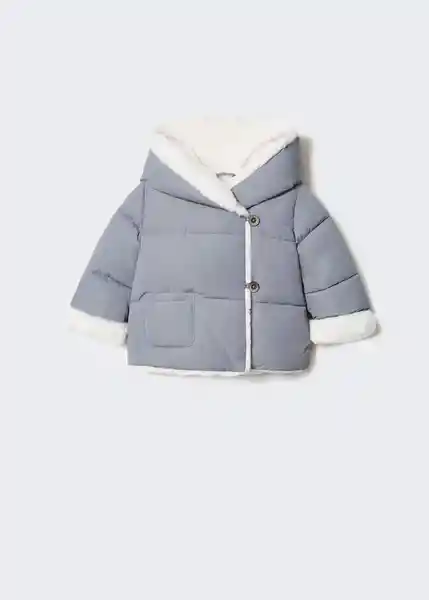 Abrigo Anorak Copito Antracita Talla 70 Niños Mango