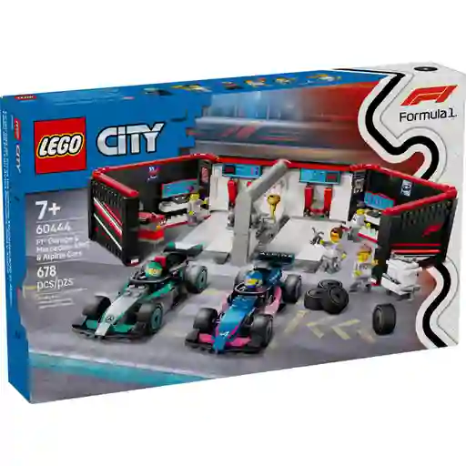 Set de Construcción Garaje de F1 Con Coches Mercedes Lego