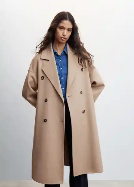 Abrigo Picarol Topo Talla L Mujer Mango