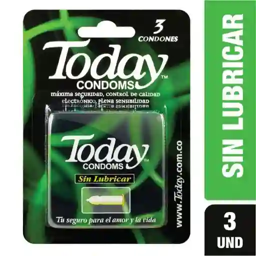 Today Condoms sin Lubricar 3 Und
