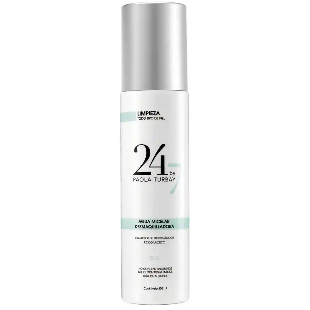 24-7 By Paola Turbay Agua Micelar Desmaquilladora 
