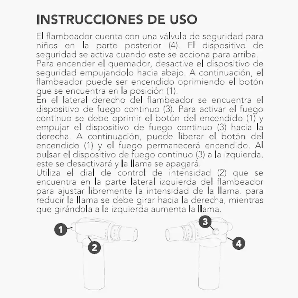 Flambeador Negro Ambiente Gourmet