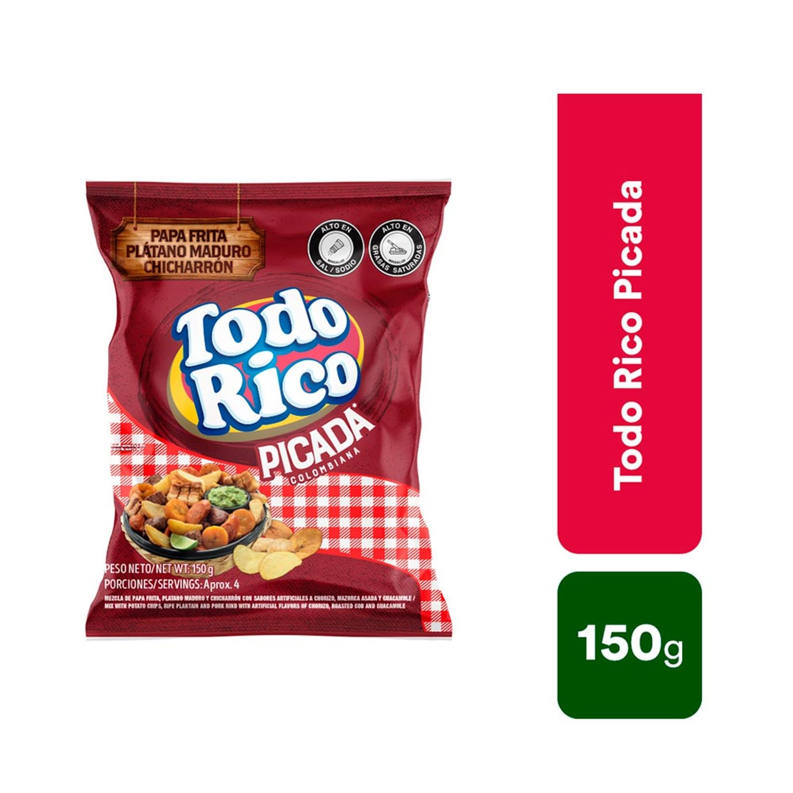 Todo Rico Snack Picada Colombiana 150 g