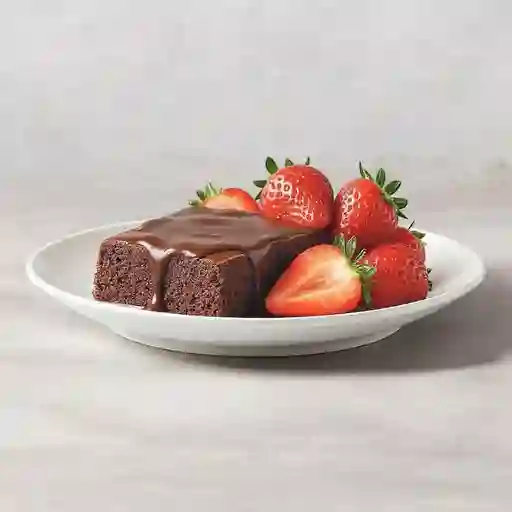 Fresas Con Chocolate Y Brownie