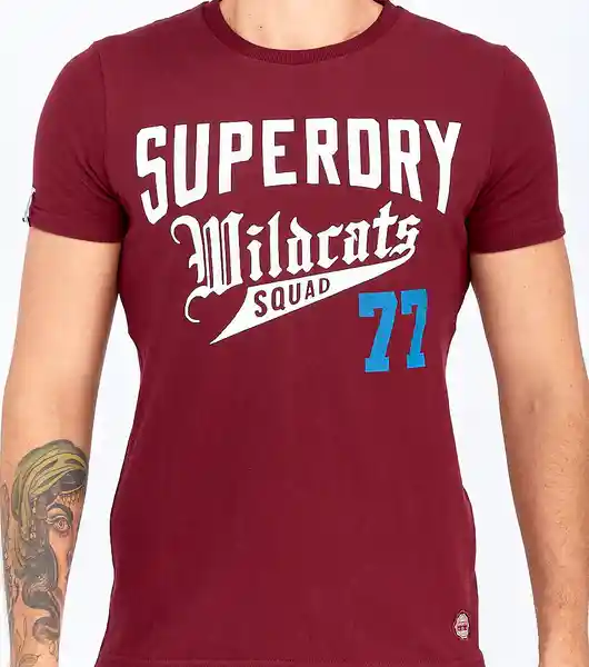 Superdry Camiseta Vinotinto Talla M 113