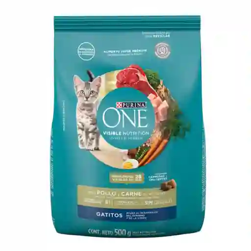 Comida para Gatitos Pollo y Carne Purina One x 500gr