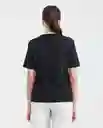 Camiseta Flowers Negro Noche Ultra Oscuro T. S Chevignon