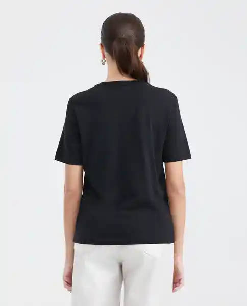 Camiseta Flowers Negro Noche Ultra Oscuro T. S Chevignon