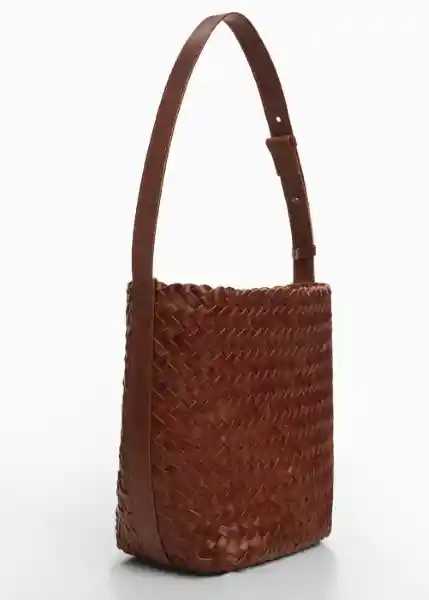 Bolso G Pampa Cuero Talla 99 Mujer Mango