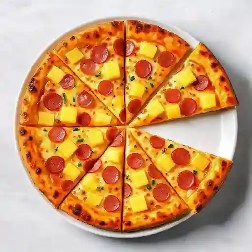 Pizza Hawaiana Mediana con Borde