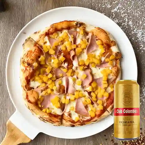 Combo Pizza Hawaiana + Club col. Dorada Lta 269ml