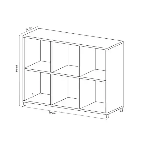 Muebles 2020 Estante Argentina Roble Humo