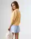 Camiseta Mujer Amarillo Talla XS 602G005_AMA120822 Americanino