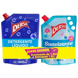 Detergente Liquido Dersa X1800 Ml+suavizante