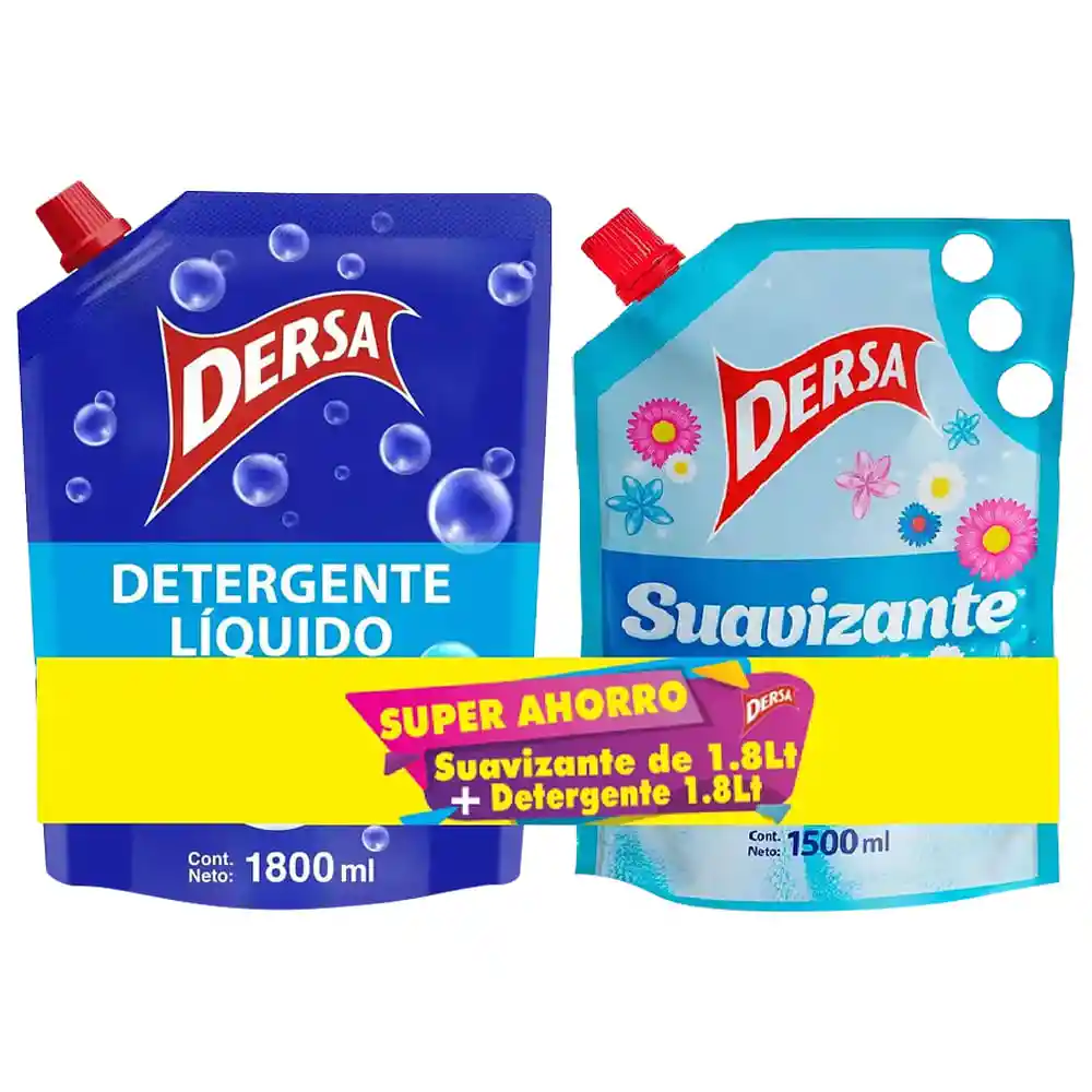 Detergente Liquido Dersa X1800 Ml+suavizante