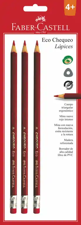 Faber Castell Lápiz Rojo Eco Chequeo