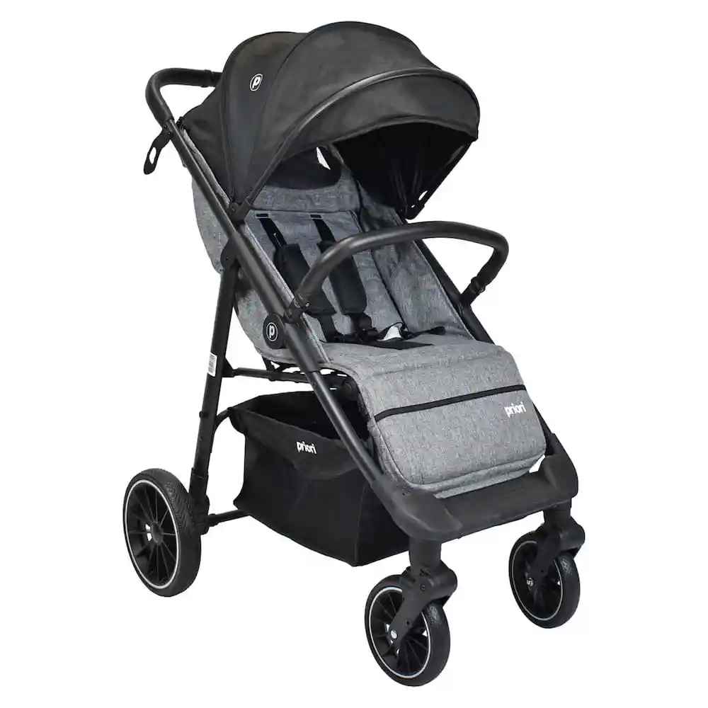 Coche Paseador Bebé Compacto Minos Negro Priori