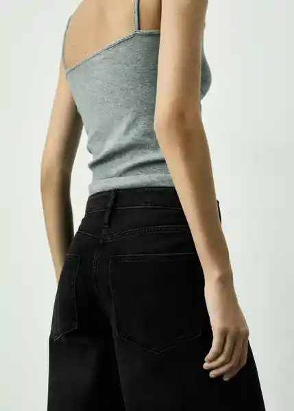 Jean Annie Tejano Negro Talla 38 Mujer Mango