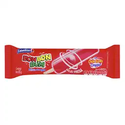 Colombina Helados Paleta de Agua Bon Bon Bum Rojo Fresa con Chicle Bomba Congelado