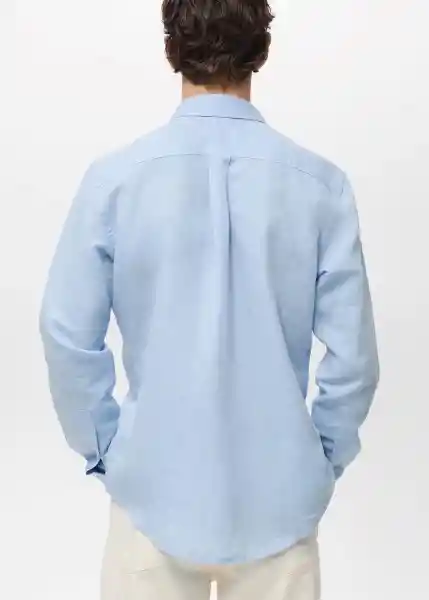 Camisa Avispa Celeste Talla L Hombre Mango