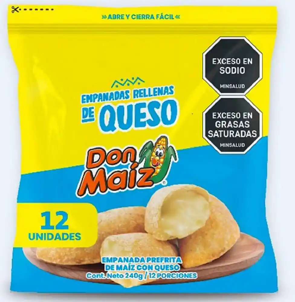 Empanadas Prefritas Maiz Queso Don Maiz