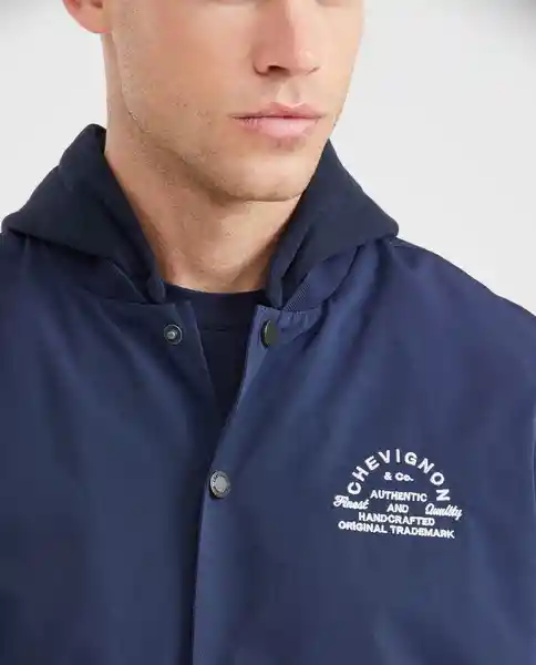 Chaqueta Hooded Bomber Azul Medianoche Oscuro L Chevignon