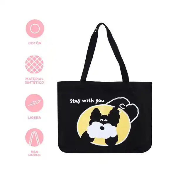 Bolso de Compras Negro Serie Miniso