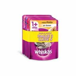 Whiskas Alimento Húmedo Gato Adulto Pouches Sabores Surtidos