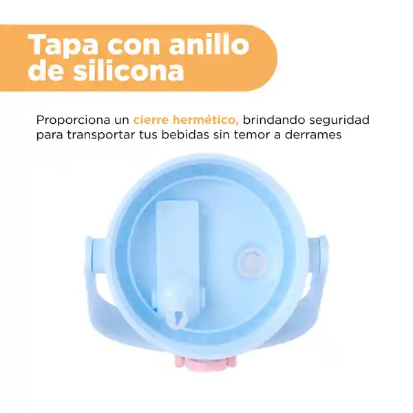 Vaso Plástico Correa Para Hombro Degradado Azul 300 mL Miniso