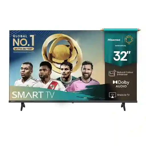 Televisor Hisense Hd 32" Smart Negro 32a4nv