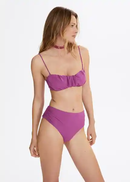 Top Bikini Mariona Morado Talla XS Mujer Mango