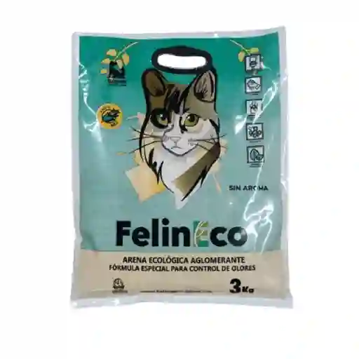 Arena Para Gato Felineco Maiz Sin Aroma