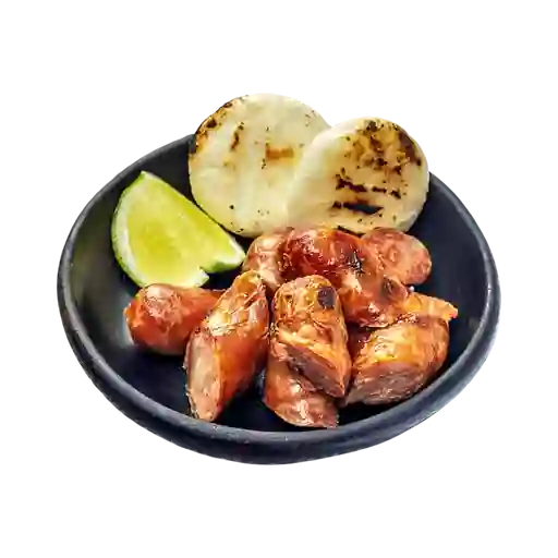 Chorizo con Arepa
