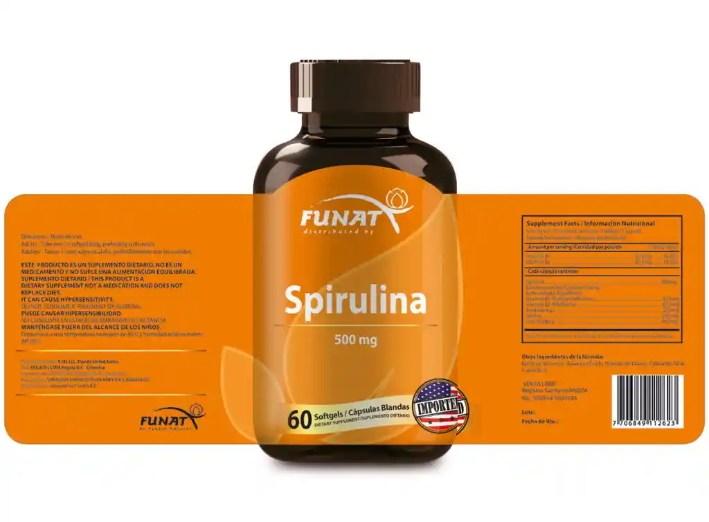 Spirulina Funat Suplemento Dietario