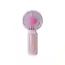 Ventilador de Mano Plegable Tornasol Rosa Serie Miniso