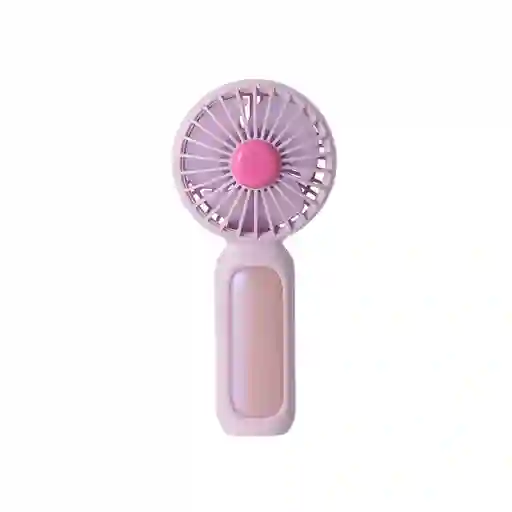 Ventilador de Mano Plegable Tornasol Rosa Serie Miniso