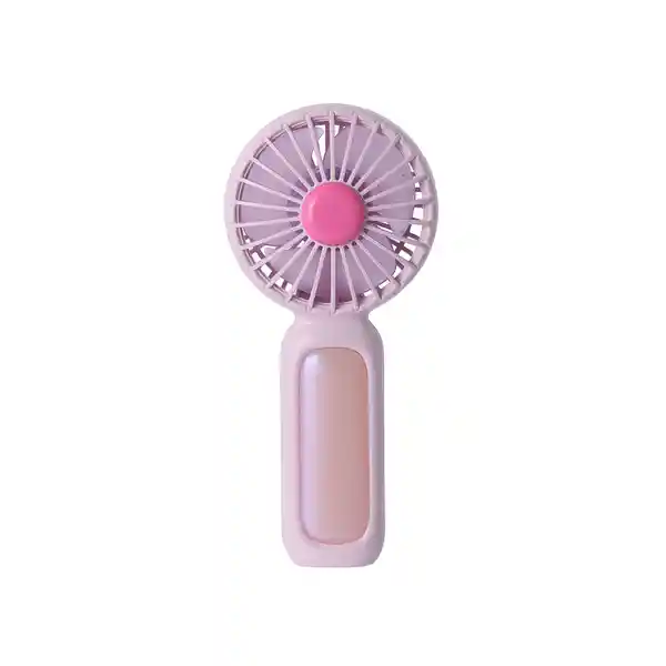 Ventilador de Mano Plegable Tornasol Rosa Serie Miniso