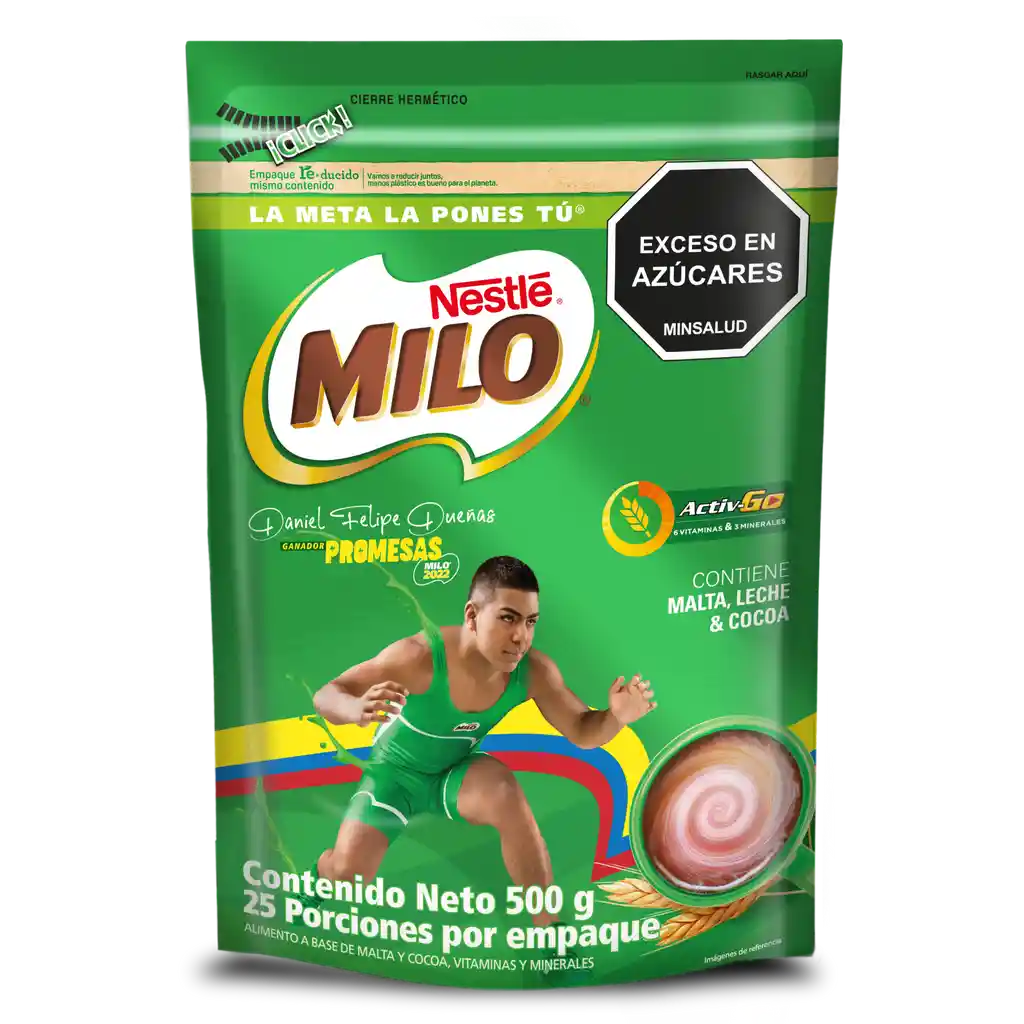 Modificador de leche MILO a base de malta y cocoa x 500g