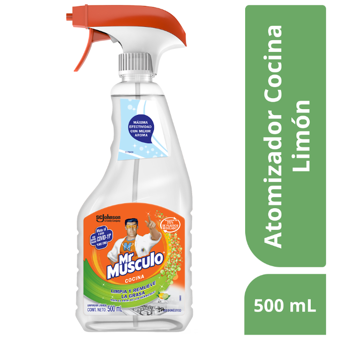 Mr. Músculo Quitagrasa Líquido Limón Atomizador 500 ml