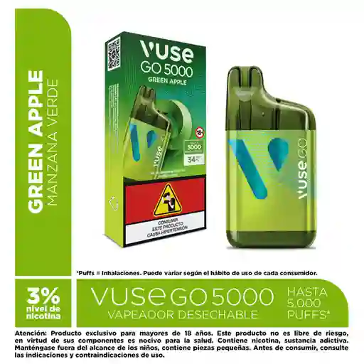 Vuse Go Vapeador 5000 Manzana Verde
