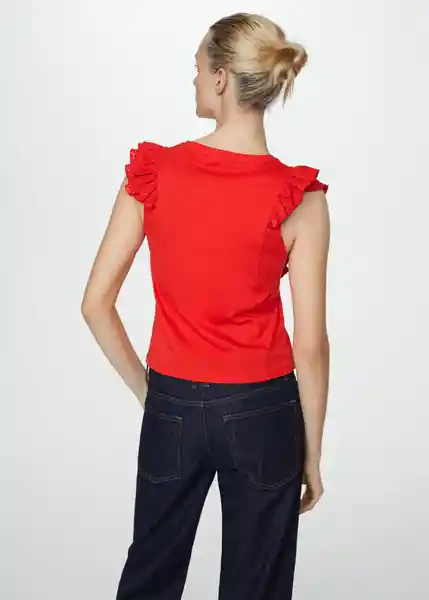 Camiseta Duna Rojo Talla S Mujer Mango