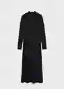 Vestido Percebes Negro Talla XS Mujer Mango