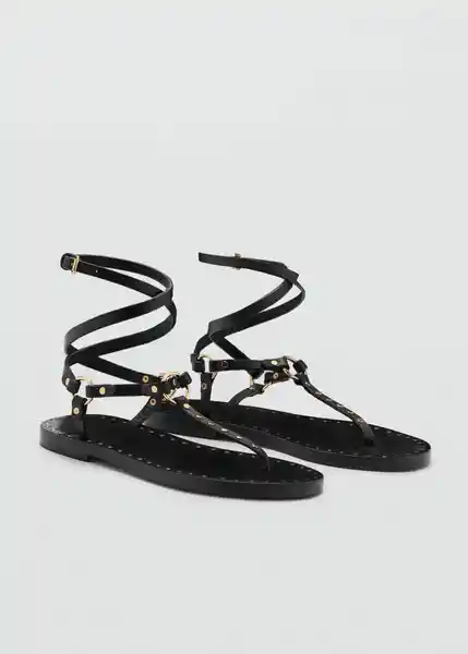 Sandalias Ciruelo Negro Talla 40 Mujer Mango